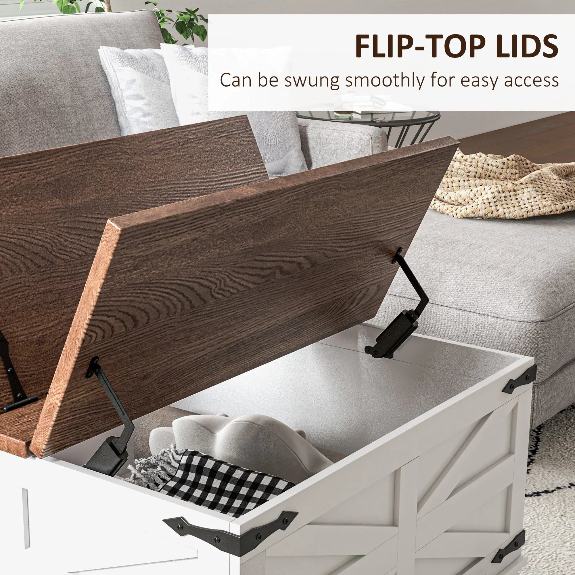 Bellemave® Coffee Table with Flip Top Hidden Storage - Bellemave