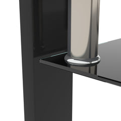 Bellemave® Coffee Tables for Living Room,Modern Side Center Tables for Living Room,Living Room Furniture,Black,Clear - Bellemave