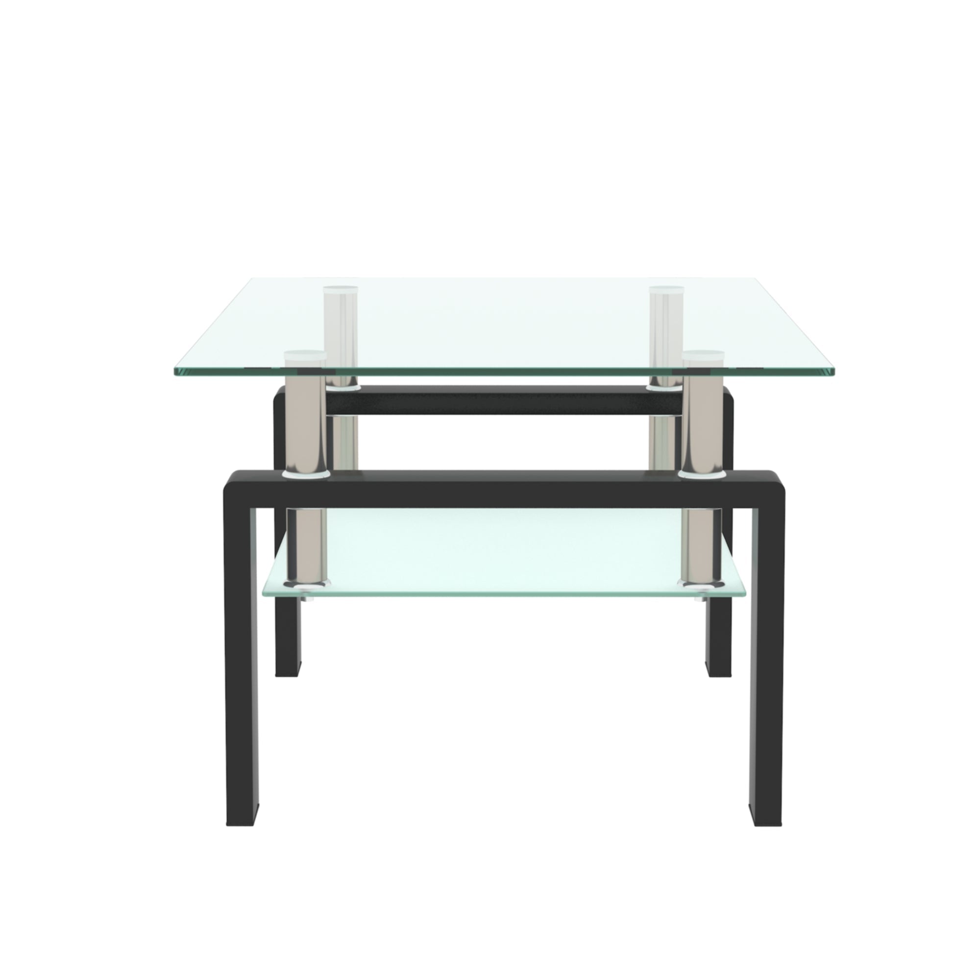 Bellemave® Coffee Tables for Living Room,Modern Side Center Tables for Living Room,Living Room Furniture,Black,Clear - Bellemave