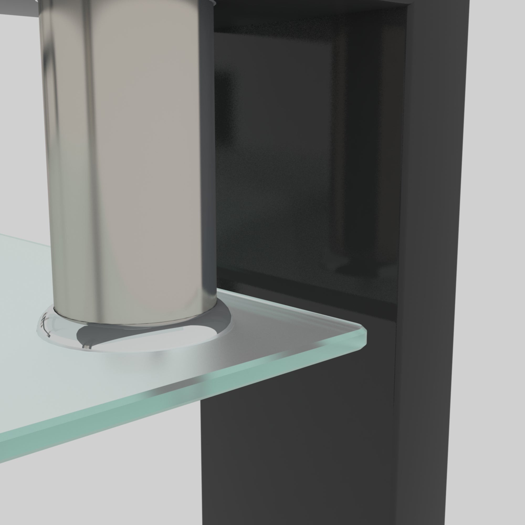 Bellemave® Coffee Tables for Living Room,Modern Side Center Tables for Living Room,Living Room Furniture,Black,Clear - Bellemave