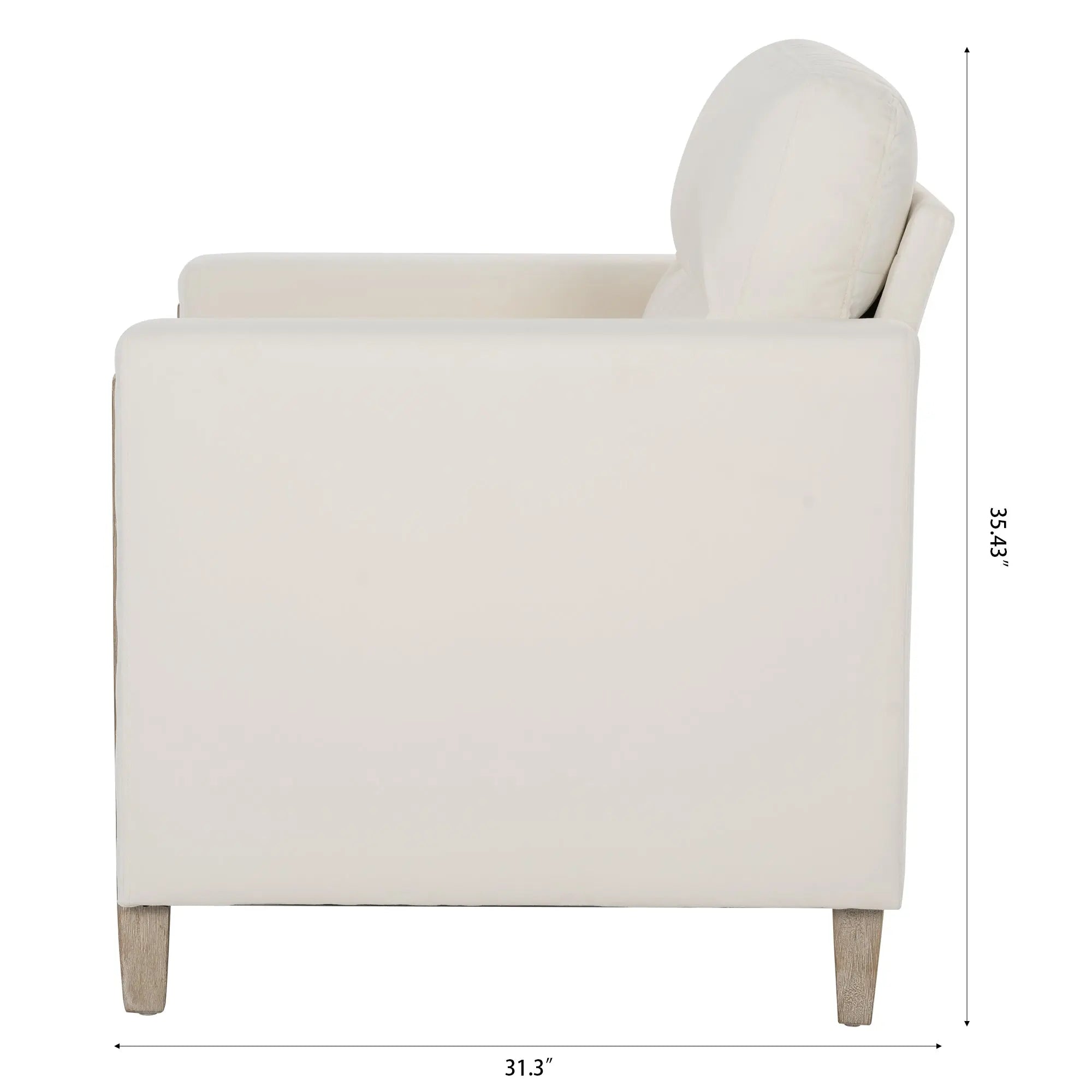Bellemave® Comfortable Solid Wood 1 Seater Sofa - Bellemave