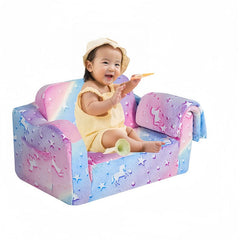 Bellemave® Comfy 2 - in - 1 Flip Open Couch Sleeper for Kids Pink Small Sofa (Compression Modular) - Bellemave