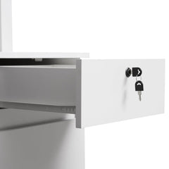 Bellemave® Computer Desk with Hutch & Bookshelf,with 3 AC Outlets and 2 USB Charging Ports Computer Desk with Hutch & Bookshelf,with 3 AC Outlets and 2 USB Charging Ports - Bellemave