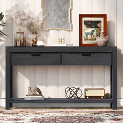 Bellemave® Console Table Entryway Table with 2 Drawers and 1 Shelf - Bellemave