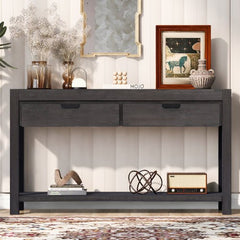 Bellemave® Console Table Entryway Table with 2 Drawers and 1 Shelf - Bellemave
