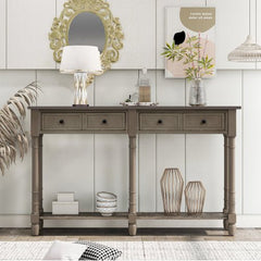 Bellemave® Console Table with Two Storage Drawers and Bottom Shelf - Bellemave
