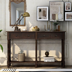 Bellemave® Console Table with Two Storage Drawers and Bottom Shelf - Bellemave