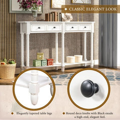 Bellemave® Console Table with Two Storage Drawers and Bottom Shelf - Bellemave
