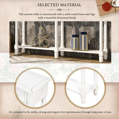 Bellemave® Console Table with Two Storage Drawers and Bottom Shelf - Bellemave