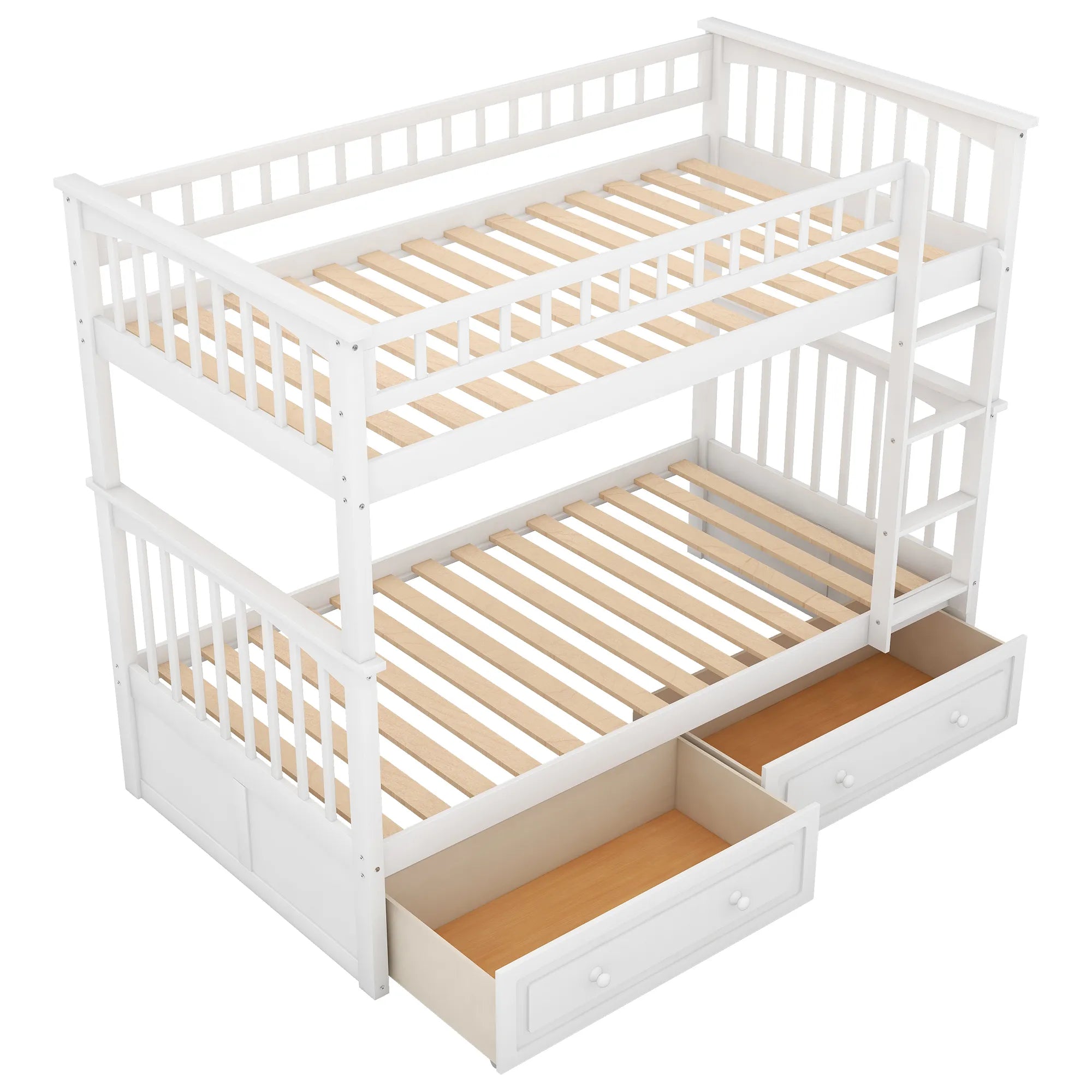 Bellemave® Convertible Bunk Bed with 2 Drawers - Bellemave