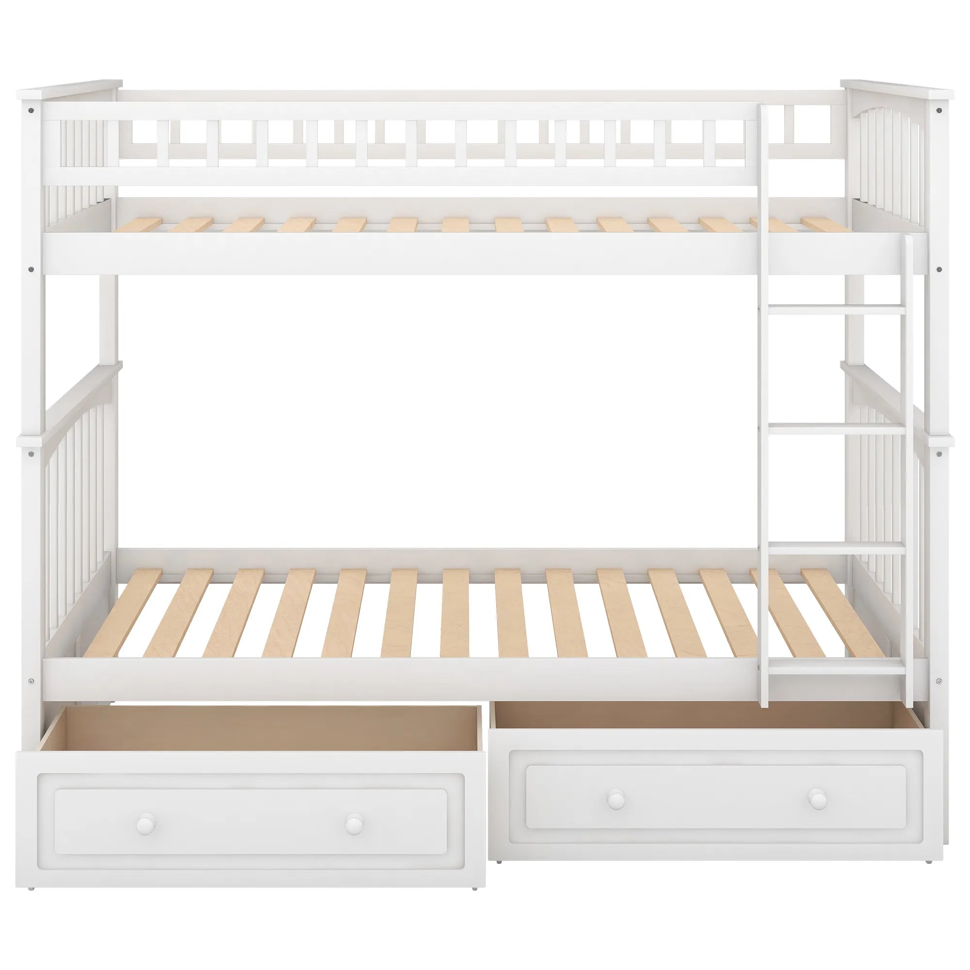 Bellemave® Convertible Bunk Bed with 2 Drawers - Bellemave