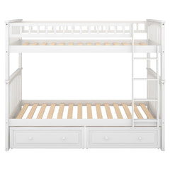 Bellemave® Convertible Bunk Bed with 2 Drawers - Bellemave