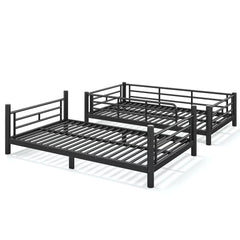 Bellemave® Convertible Full Bunk Bed – Space Saving Frame Splits into 2 Beds for Teens & Adults - Bellemave