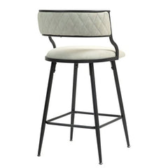Bellemave® Counter Height Bar Stools with Black Powder Coating Base（Set OF 2） - Bellemave