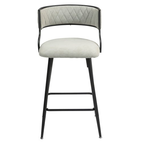 Bellemave® Counter Height Bar Stools with Black Powder Coating Base（Set OF 2） - Bellemave