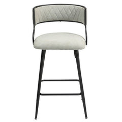 Bellemave® Counter Height Bar Stools with Black Powder Coating Base（Set OF 2） - Bellemave