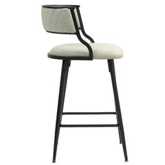 Bellemave® Counter Height Bar Stools with Black Powder Coating Base（Set OF 2） - Bellemave
