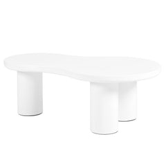 Bellemave® Cream Style Cloud Coffee Table with Round Small Side Table（Set of 2） - Bellemave