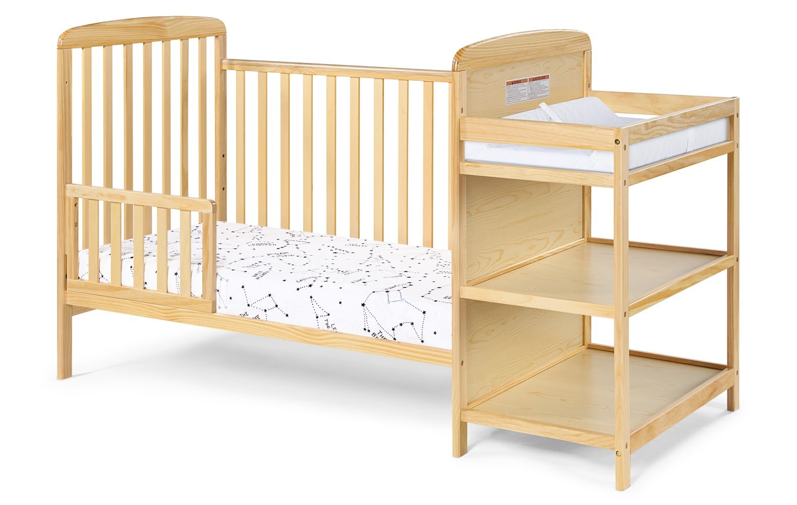 Bellemave® Crib and Changer Combo, Natural - Bellemave