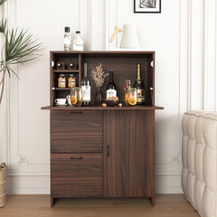 Bellemave® Desk Cabinet with Storage Drawer & Shelves, Fold - up Desktop - Bellemave