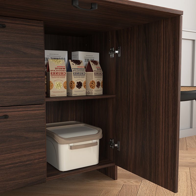 Bellemave® Desk Cabinet with Storage Drawer & Shelves, Fold - up Desktop - Bellemave