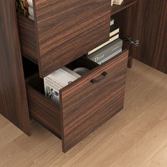 Bellemave® Desk Cabinet with Storage Drawer & Shelves, Fold - up Desktop - Bellemave