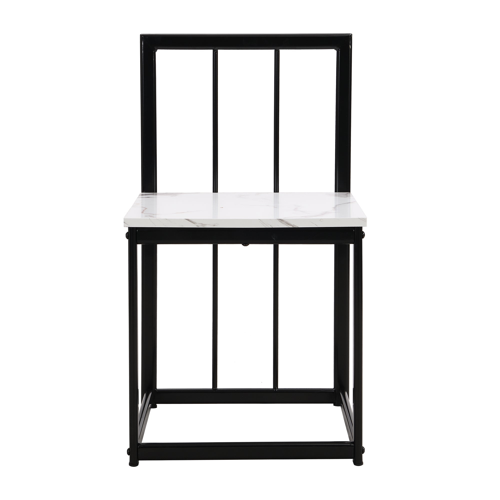 Bellemave® Dining Room Table Set with Chairs for Saving Space,55Inch Kitchen Table Set for 6, Black+White - Bellemave