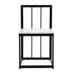 Bellemave® Dining Room Table Set with Chairs for Saving Space,55Inch Kitchen Table Set for 6, Black+White - Bellemave