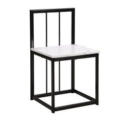 Bellemave® Dining Room Table Set with Chairs for Saving Space,55Inch Kitchen Table Set for 6, Black+White - Bellemave