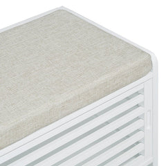 Bellemave® Distressed Shutter Storage Bench with Acacia Veneer - Bellemave