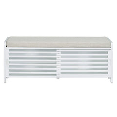 Bellemave® Distressed Shutter Storage Bench with Acacia Veneer - Bellemave