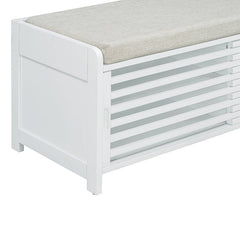 Bellemave® Distressed Shutter Storage Bench with Acacia Veneer - Bellemave