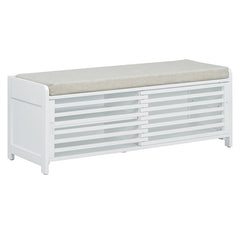 Bellemave® Distressed Shutter Storage Bench with Acacia Veneer - Bellemave