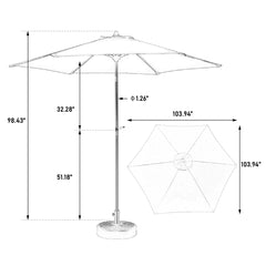 Bellemave® Double Sided Outdoor Umbrella Rectangular Large with Crank - Bellemave