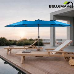 Bellemave® Double Sided Outdoor Umbrella Rectangular Large with Crank - Bellemave