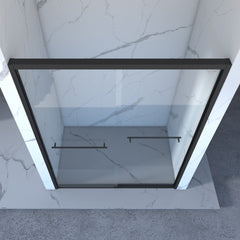 Bellemave® Double Sliding Glass Shower Doors for Walk in Shower, Bathroom Glass Doors Sliding - Bellemave