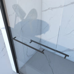 Bellemave® Double Sliding Glass Shower Doors for Walk in Shower, Bathroom Glass Doors Sliding - Bellemave