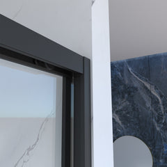 Bellemave® Double Sliding Glass Shower Doors for Walk in Shower, Bathroom Glass Doors Sliding - Bellemave