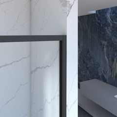 Bellemave® Double Sliding Glass Shower Doors for Walk in Shower, Bathroom Glass Doors Sliding - Bellemave