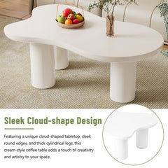 Bellemave® Easy Assembly Cloud Coffee Table with 3 Sturdy Legs - Bellemave