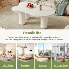 Bellemave® Easy Assembly Cloud Coffee Table with 3 Sturdy Legs - Bellemave