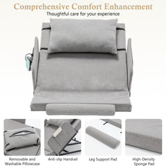 Bellemave® Electric Adjustable Bed Backrest with Safety Rails - 300 lbs Capacity, 4 - 68° Lift Range, Machine Washable Cover - Ideal for Elderly, Pregnancy, Patient Care & Mobility Assistance - Bellemave