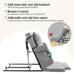 Bellemave® Electric Adjustable Bed Backrest with Safety Rails - 300 lbs Capacity, 4 - 68° Lift Range, Machine Washable Cover - Ideal for Elderly, Pregnancy, Patient Care & Mobility Assistance - Bellemave