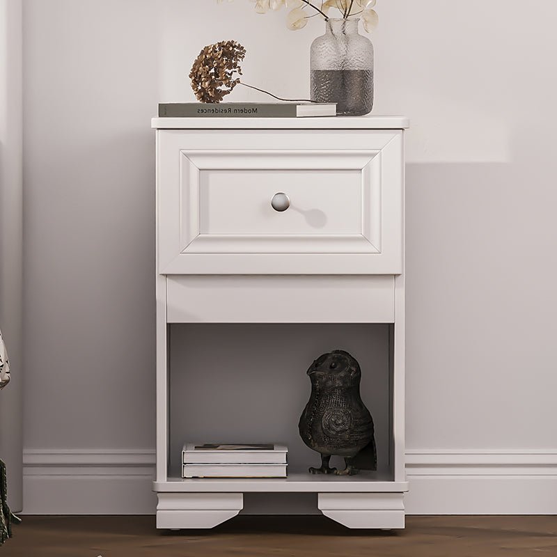 Bellemave® Elegant Design Nightstand with Metal Handle,Drawer and Open Shelf - Bellemave