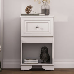 Bellemave® Elegant Design Nightstand with Metal Handle,Drawer and Open Shelf - Bellemave