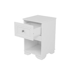 Bellemave® Elegant Design Nightstand with Metal Handle,Drawer and Open Shelf - Bellemave