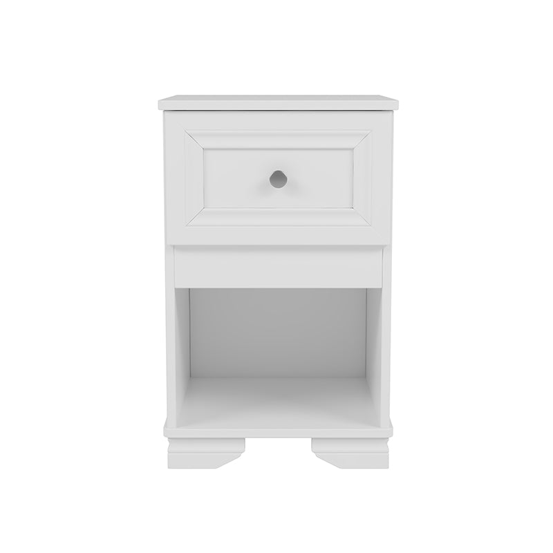Bellemave® Elegant Design Nightstand with Metal Handle,Drawer and Open Shelf - Bellemave