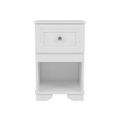 Bellemave® Elegant Design Nightstand with Metal Handle,Drawer and Open Shelf - Bellemave