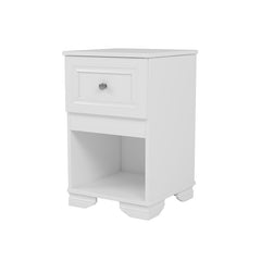 Bellemave® Elegant Design Nightstand with Metal Handle,Drawer and Open Shelf - Bellemave