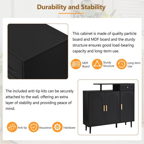 Bellemave® Elegant Shoe Cabinet with Adjustable Shelves and Solid Wood Legs - Bellemave